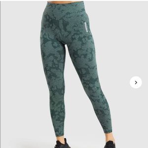Gymshark Adapt Camo Seamless Leggings - Green - Large